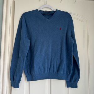 Ralph Lauren Blue V-Neck Sweater